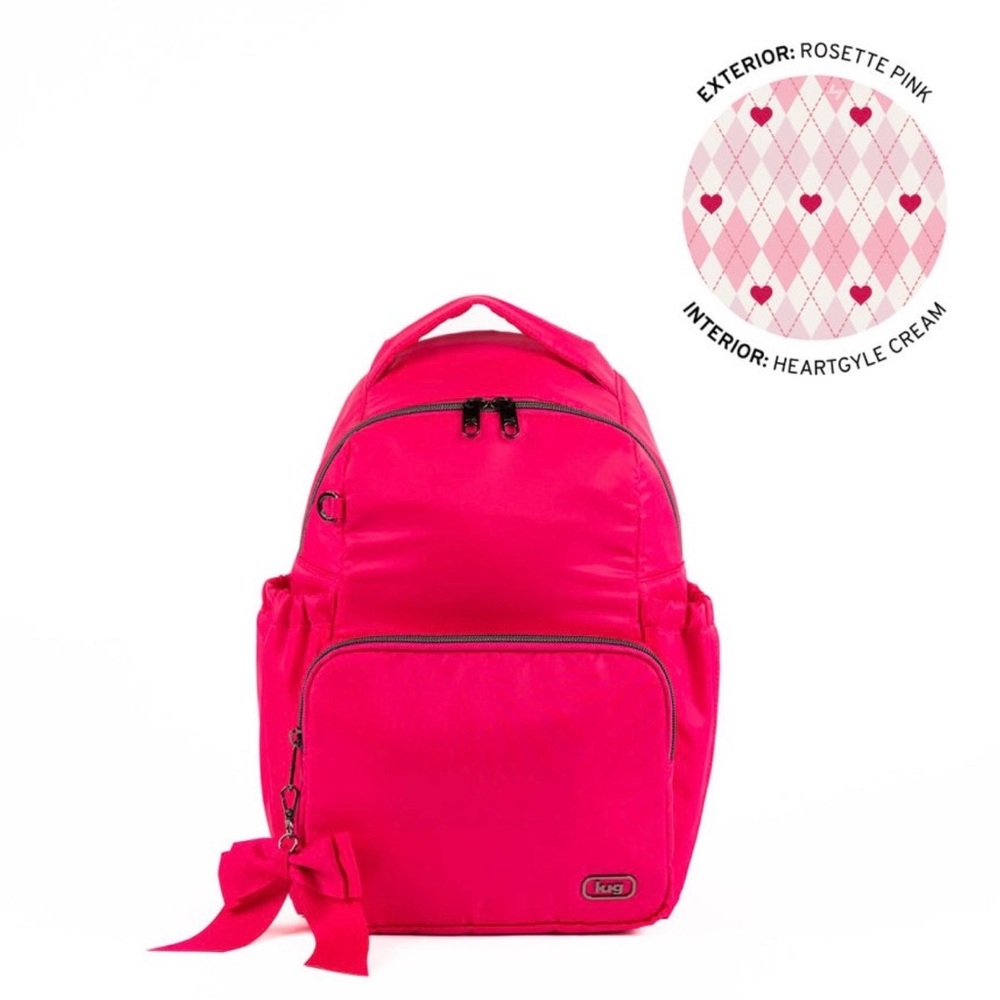 Lug Pattycake Backpack in Rosette  Pink NWT